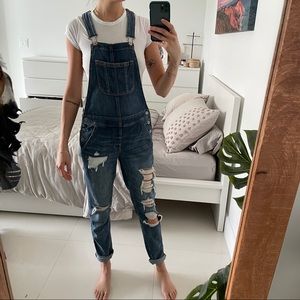 American Eagle Ripped Denim Overalls - Final Sale!